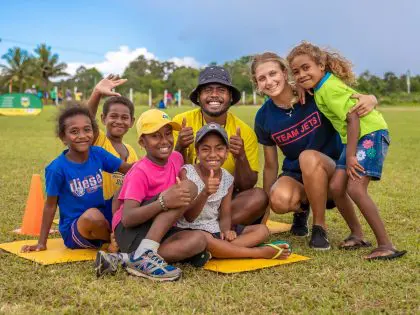 Sports Camp in Fiji with James Cook Students
