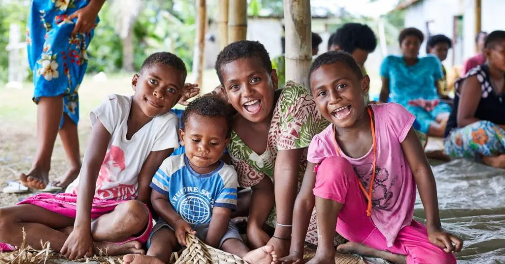Fijian village children