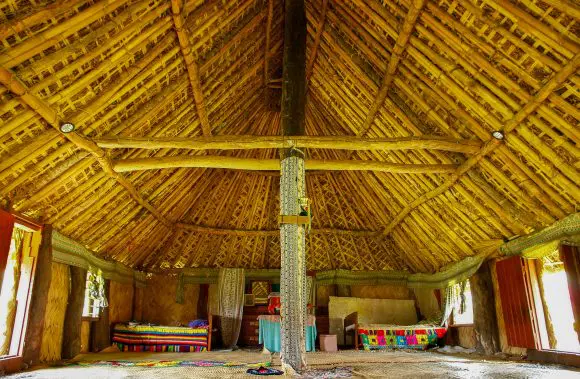 Navala,,Fiji,-,December,6:,Interior,Of,Traditional,House,On